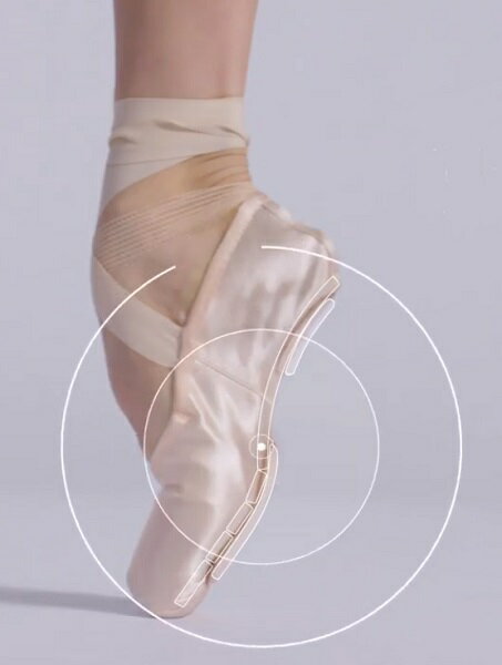 トウシューズ ユーロストレッチ 【 BLOCH ブロック 】革新的なトゥシューズ　スプリットソール 　柔らかな動きが可能 甲が出しやすい　最新 トウシューズ　ミニヨン　バレエ　ポワント　ポイント ポアント 3