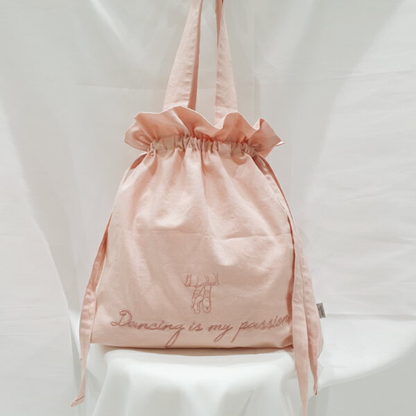かわいい トートバッグ バレエ用品 バレエバッグ 刺繍入り 【 メシア Messiah 】肩掛け バッグ バレエ レッスンバッグ　ギフト 贈り物 プレゼント ピンク ワイン　クリスマス　クリスマスプレゼント