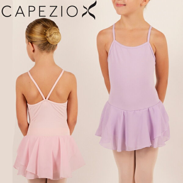 バレエ レオタード キッズ スカートあり 子供 【 カペジオ CAPEZIO 】キャミソール バレエレオタード(スカート付き)　バレエ 新体操 レッスン　着　子供レオタード　ミニヨン　バレエ　レッスン　着　キッズ バレエ用品