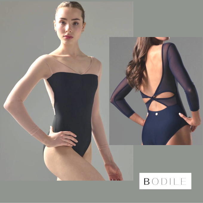 【ブラックフライデーP10倍※要エントリー】 【BODILE ボディール 】SASHA 長袖 バレエ レオタード 大人 Vネック エレガントで美しい 大人 バレ...