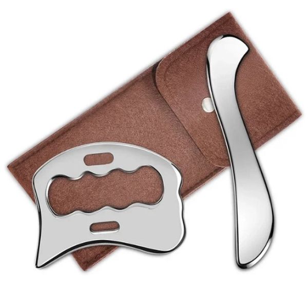 【ブラックフライデーP10倍※要エントリー】 マッサージ かっさ スチール製 形違い2個セット ステンレス鋼 筋膜リリース ポータブル ツボ 押し コリほぐし ...