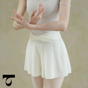 バレエ ボトムス ショートパンツ 【Typha/タイファ】キュロットスカート フレアショートパンツ メッシュ クリーム ミニヨン バレエ 用品 バレエ用品 専門 レッスン 着