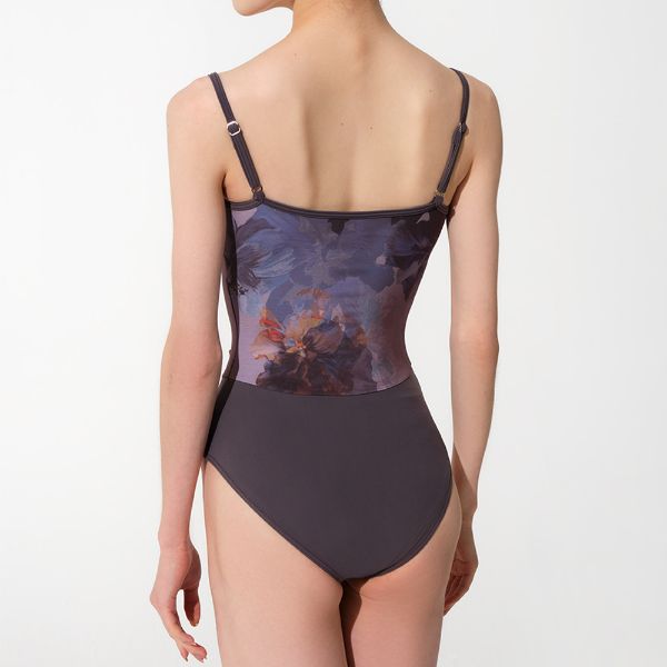 【スーパーセール全品P5倍】 【Grishko グリシコ】バレエ レオタード 大人 キャミソール 花柄 フラワーメッシュ OLYMPIA オリンピア ブラポケット付 ミディアムトープ ロシア製 ブランド