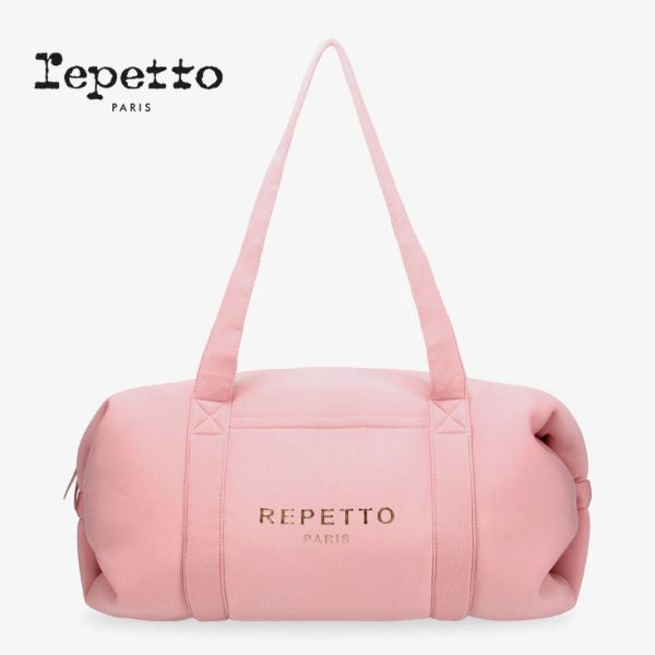 【マラソン中全品P3倍】 repetto レペット ダッフルバッグ レディース レッスンバッグ ボストンバッグ 大容量 バレエバッグ 軽量 リボンデザイン Blush ピンク