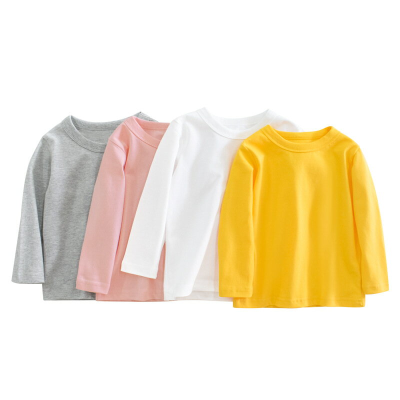 長袖カットソー Tシャツ カットソー ロンT ロングTシャツ 長袖 トップス ラウンドネック クルーネック 子供服 キッズ KIDS シンプル 無..