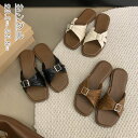 サンダル ローヒール フラットサンダル スリッパ レディース スクエアトゥ シンプル スリッパ 防滑 軽い ビーチサンダル かわいい コンフォート ベーシック ...