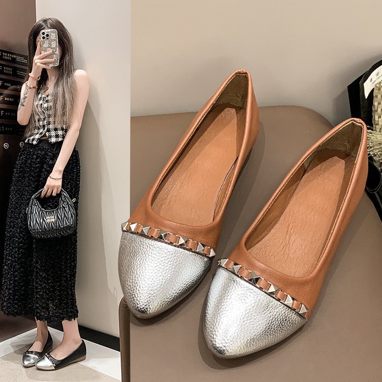 パンプス 痛くない PUレザー素材 パンプス ぺたんこ バブーシュ ぺたんこ パンプス フラットパンプス 黒 レディース 靴 パンプス ローヒール パンプス ブラック 黒 バレエシューズ パンプス シューズ 歩きやすい ペタンコ 滑り止め ヒール2CMのサムネイル