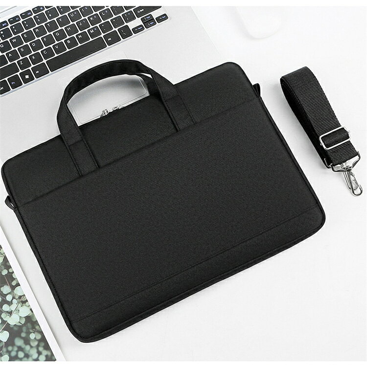 2way ショルダーバッグ ハンドバック パソコンケース ノートパソコン 収納ケース パソコンバッグ ノートPCショルダーバッグケース ケーブルとマウス収納 PCバッグ型 キャンパス調 キズに強い カバー 13インチ 14インチ 15インチ 就活 リモートワーク レディース メンズ mignon666-10022964 ミニョン サンプル画像2