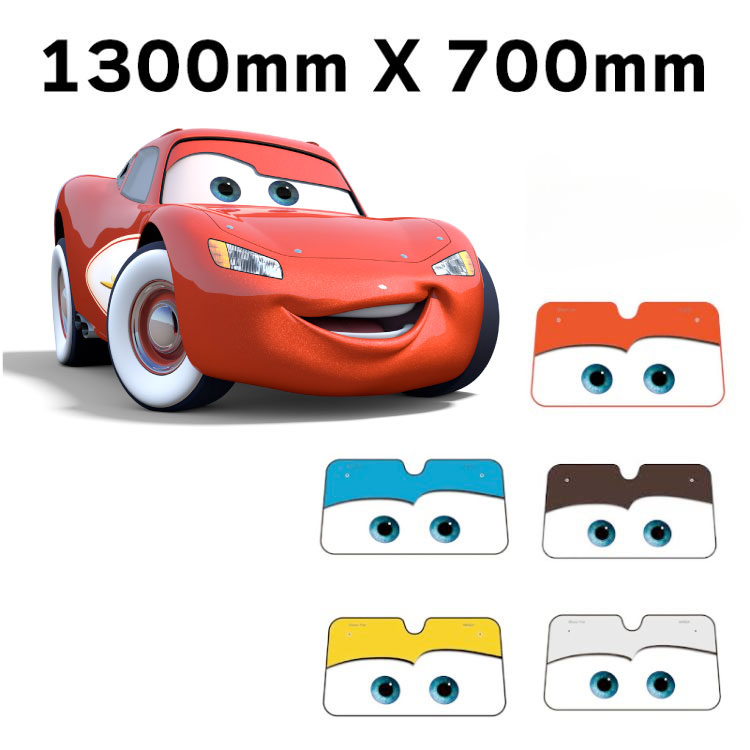 【アウトレット処分品】カーズ サンシェード ライトニング マックイーン 汎用タイプ フロントガラス 折りたたみ Cars pixar ピクサー 700mm×1300mm 長時間 暑さ対策 快適 目 駐車場 キャラクター 車 フロント NAPOLEX(ナポレックス)