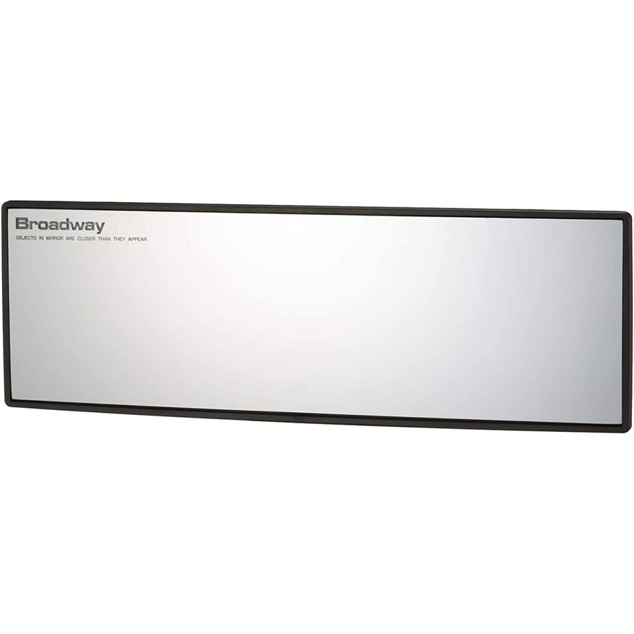 アウトレット車用ワイドルームミラーナポレックス BW-863 240mm 超光反射アルミ裏面鏡採用 Broadway 軽コン適用 曲面 広角 クローム ゴム グリップ 死角 確認 巻き込み 斜め後ろ 高精度