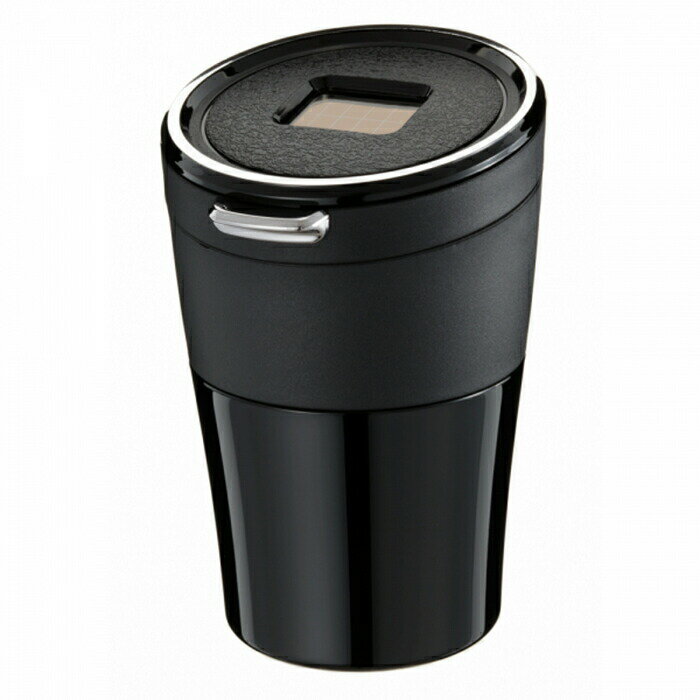 アウトレット品愛煙家専用 センサーイルミアッシュ 本革調 JK110 カー用品 灰皿 アッシュ 光る 太陽電池 ソーラー充電 ワンタッチ 開口 きれい タバコ アイコス スリム グラスファイバー 営業車 NAPOLEX ナポレックス カー用品 かわいい 軽自動車