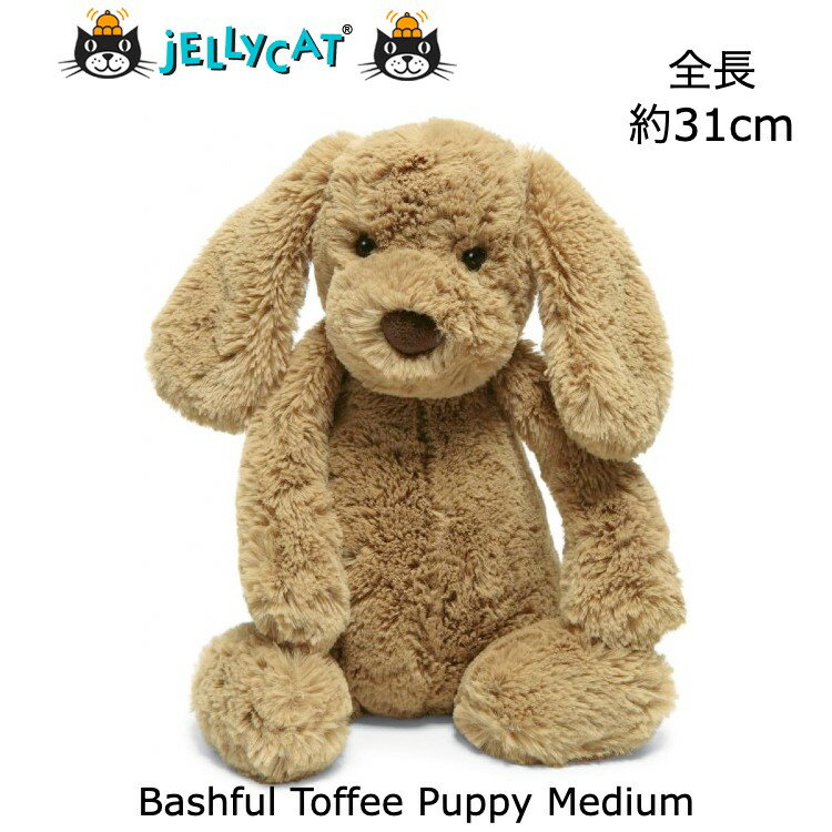 ジェリーキャット バシュフル 【大人気】犬 わんこ ぬいぐるみ Jellycat ジェリーキャット バシュフル パピー ミディアムサイズ 愛犬家 お散歩 癒し もふもふ bashful toffee puppy