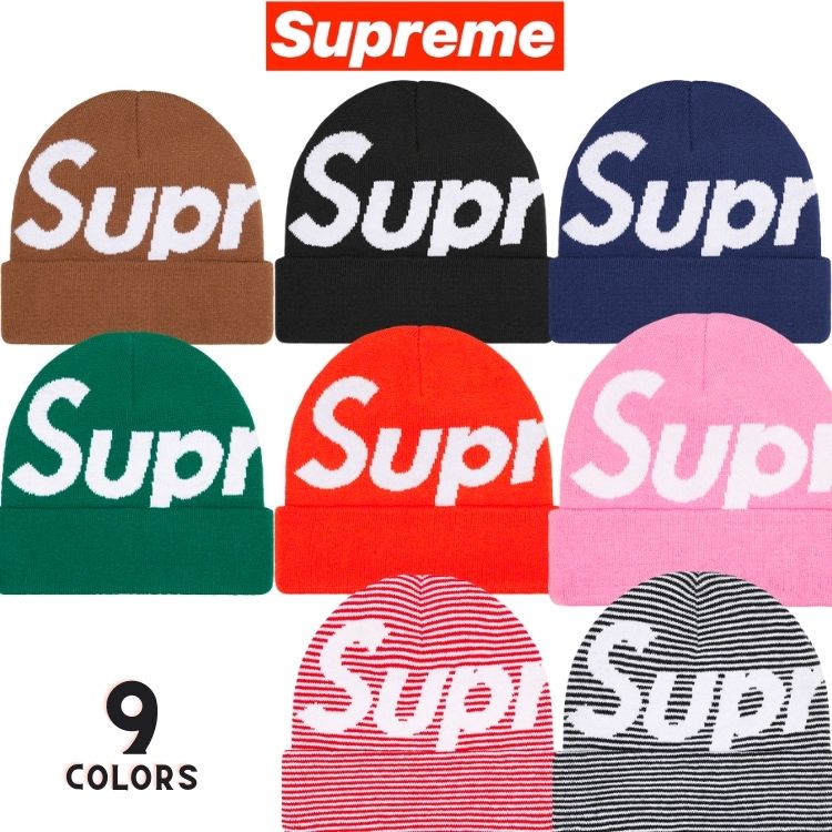 最安値 選べる7色 シュプリーム 新品 Big Logo Beanie シュプリーム ニット帽 最新【Supreme】サマーニット シュプリーム 即納 LA ブランド レディース メンズ アメリカ 編み物 オーバーダイド ビーニー帽