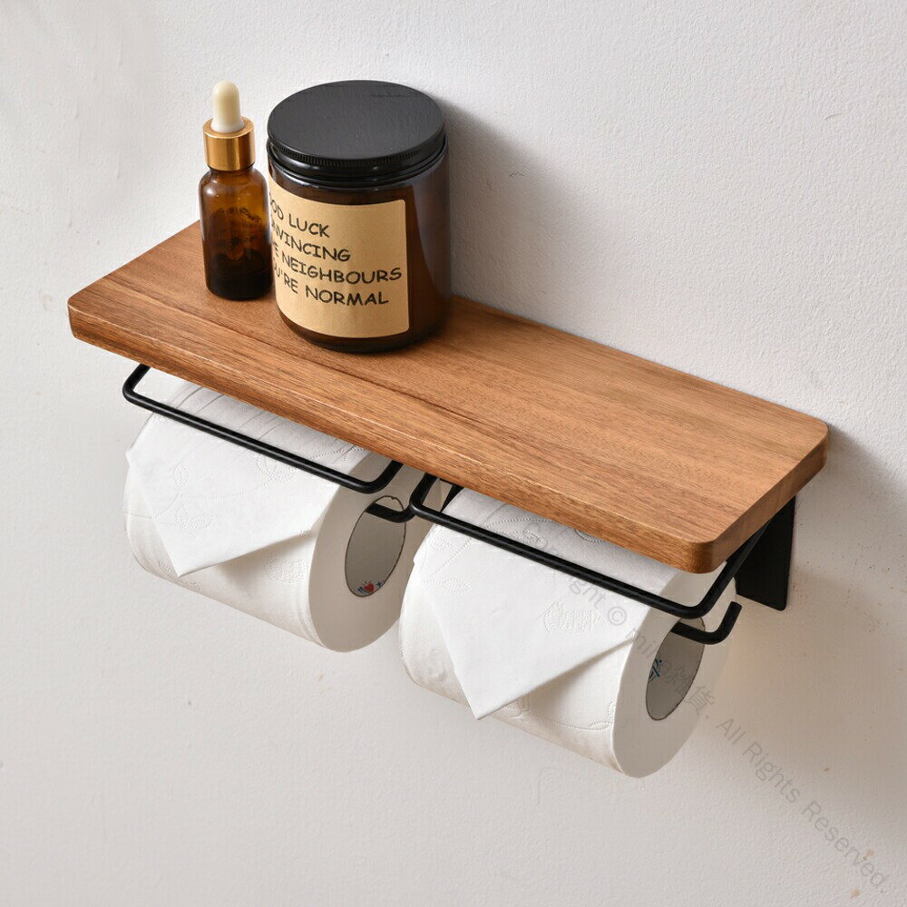 デザイン性の高いペーパーホルダー グリーンや芳香剤 スマホを置ける天然木の天板付き 棚付き 厳選素材..