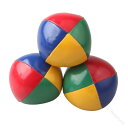 3ピースジャグリングボール トスボール ポータブル手投げジャグリングおもちゃ 公...