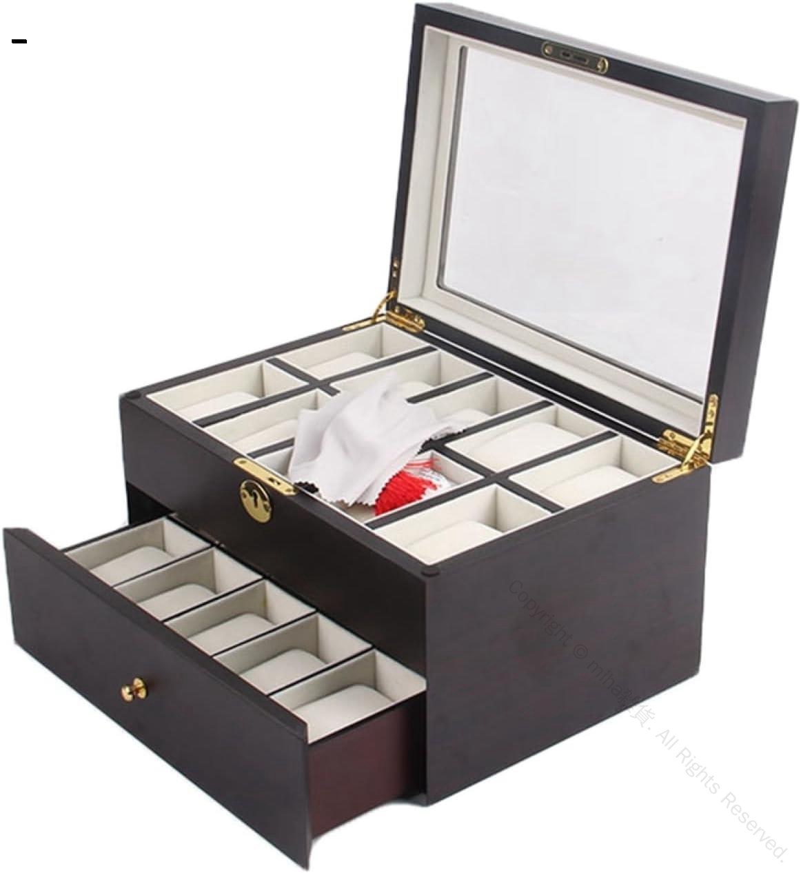 腕時計収納ケース 木製 腕時計ケース コレクションケース アクセサリー収納 6本用 時計保管 ディスプレ..