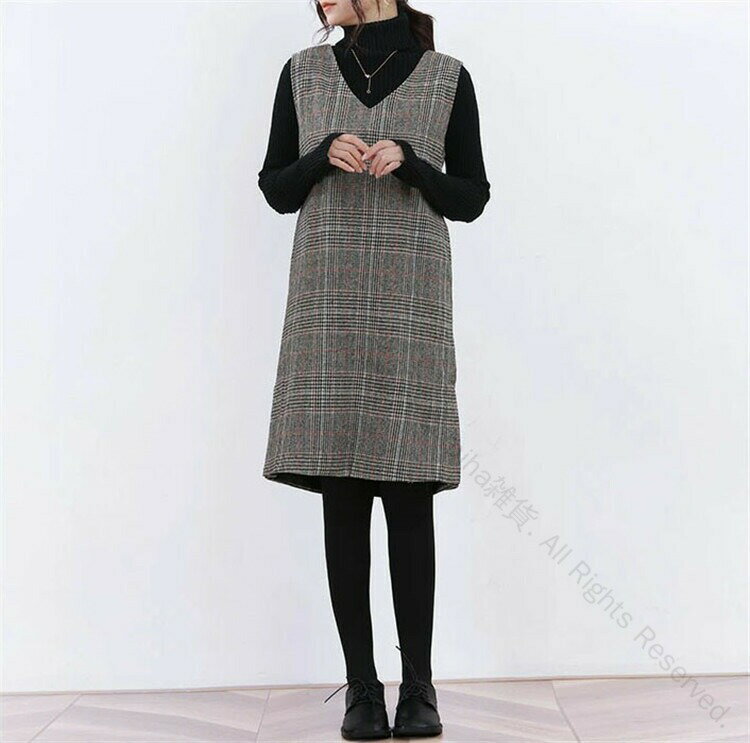 入学式 ジャンパースカート レディース 大人 卒業式 ワンピース おしゃれ フォーマル ママ 体型カバー オールインワン 発表会 入園式 大人可愛い チェック柄 通勤 OL 重ね着 上品 20代 30代 40代 子供服対応 大人ファッション 韓国風 大きいサイズ M 3XL