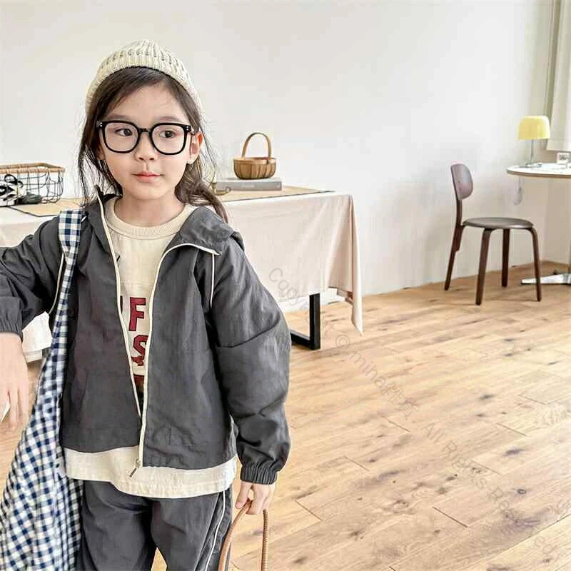 子供用ジャージ上下セット 春秋向け 男女兼用 幼児ベビー服 パーカーとパンツの2点セット 綿素材 80cmから130cmまで グレー色展開