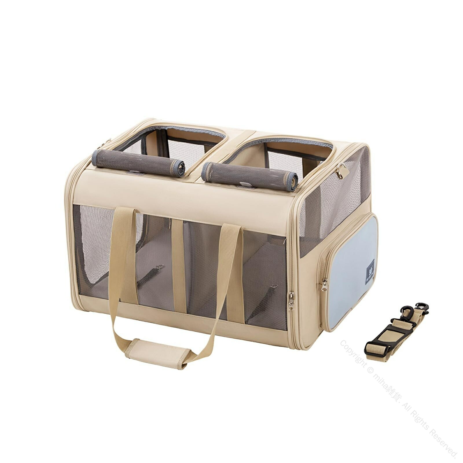 猫 キャリーバッグ 2匹用 折りたたみ式 ペットキャリーバッグ 2way ペットキャリー 17.5kg対応 キャリ..