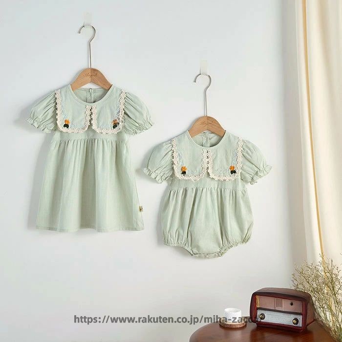 ベビー服 ロンパース ワンピース カバーオール 半袖 綿 春服 夏服 66 73 80 90 100...