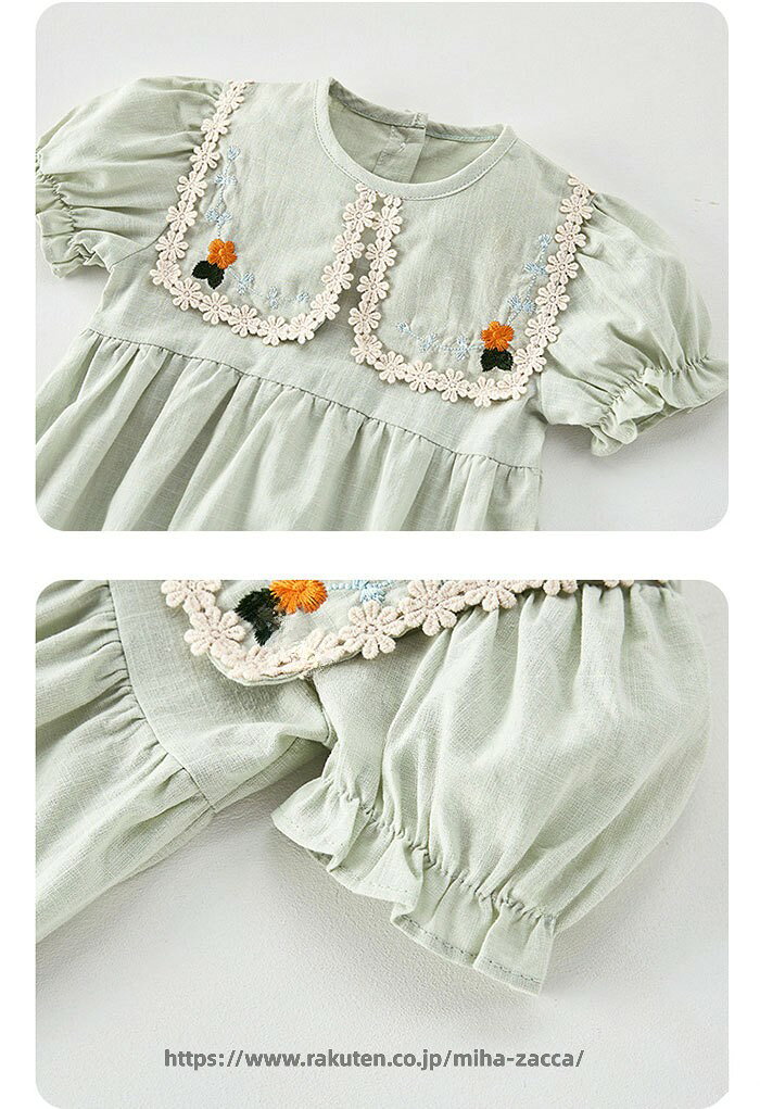ベビー服 ロンパース ワンピース カバーオール 半袖 綿 春服 夏服 66 73 80 90 100...
