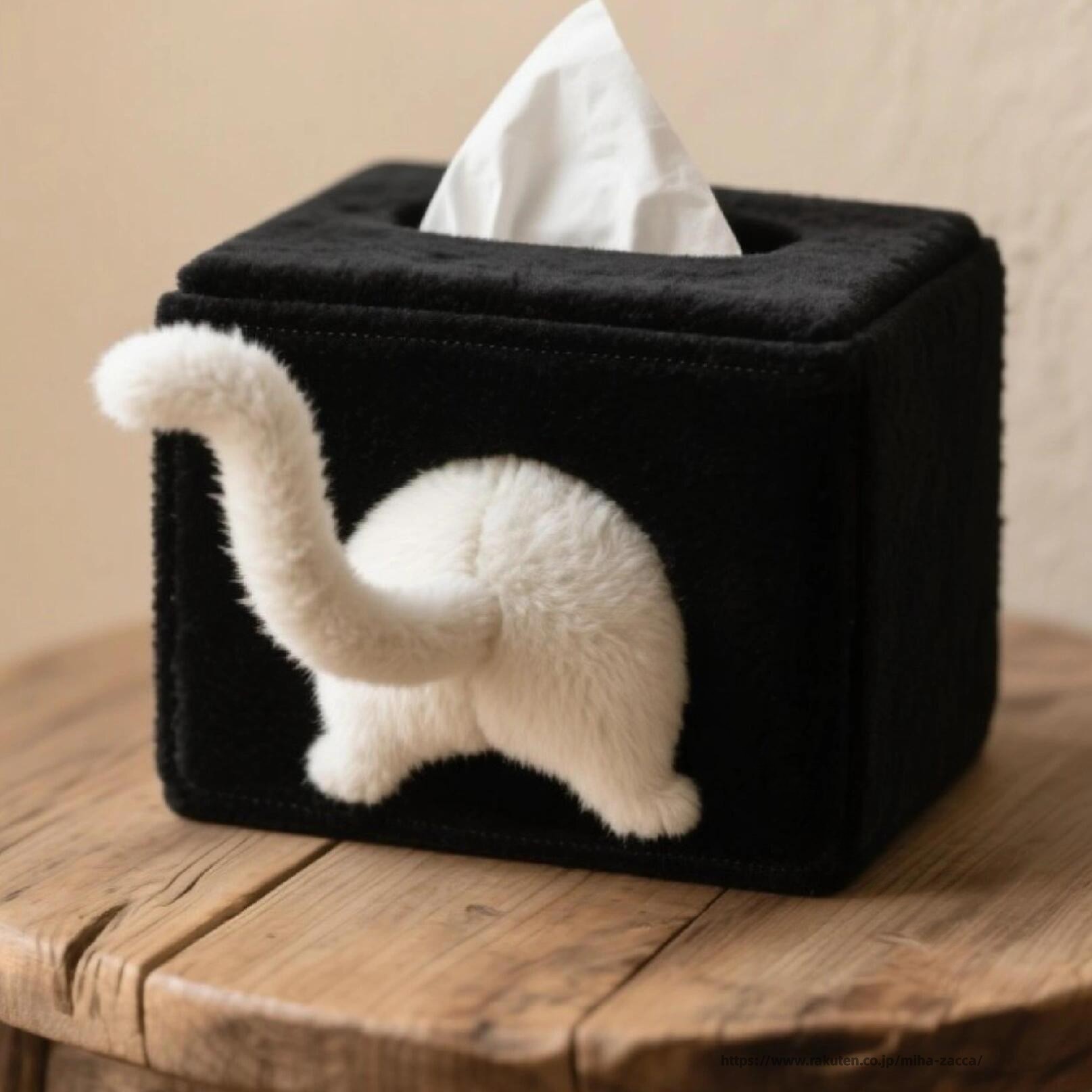 Rakuten - かわいい 猫 ねこ ティッシュカバー ティッシュケース ブラック 洗濯可能 面白い