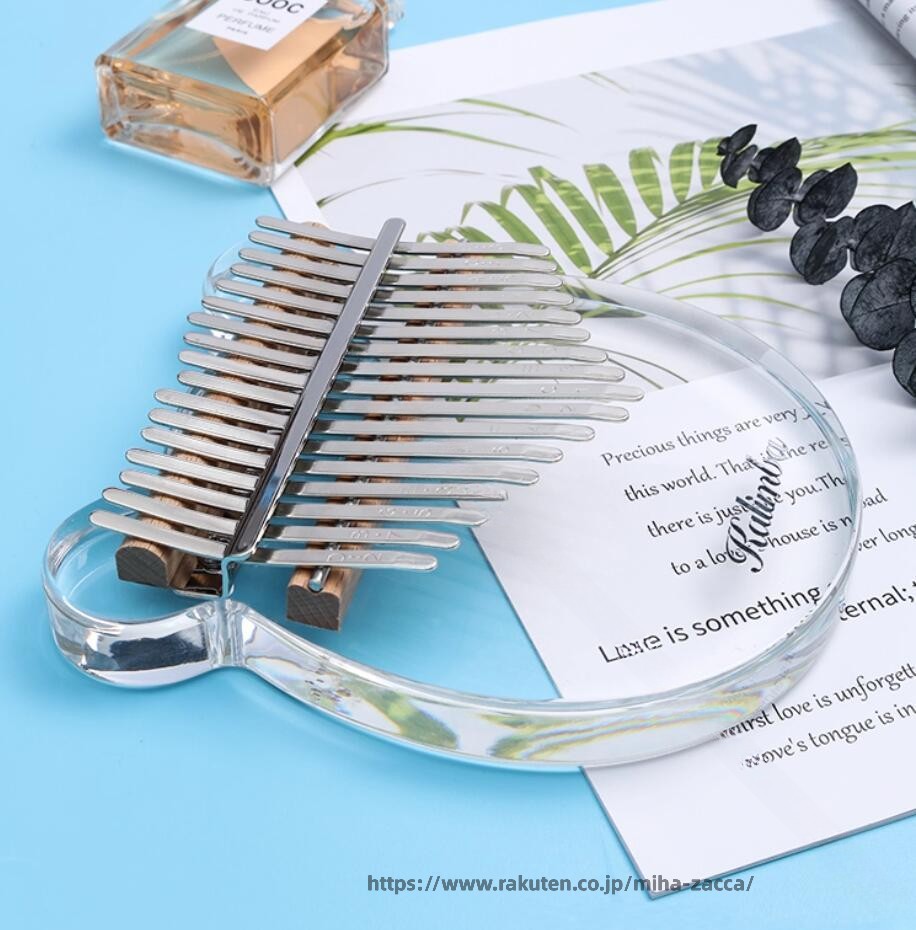 カリンバ 17キー 初心者セット 楽器 くま 親指ピアノ アクリル製 Kalimba はじめて...