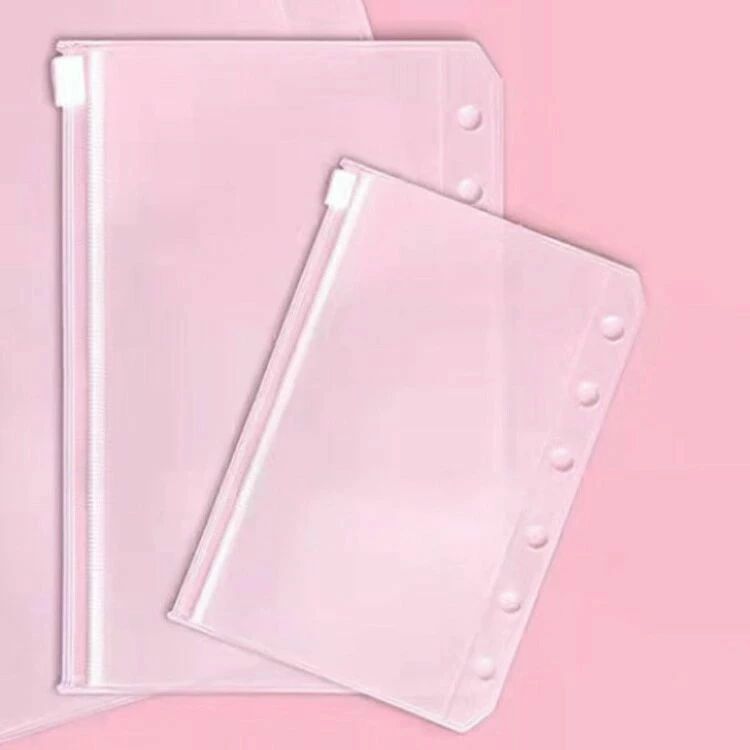 20枚セット a6 a5 シール帳 推し活 pvc 6穴 ジッパーファイル クリアポーチ ジッパ...