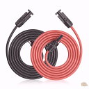 12AWG 10m ソーラーコネクターケーブルソーラー延長ケーブル ソーラーパネル接続用 ソーラーパネル並列接続ケーブル 太陽光パネル用ケーブル ソーラーコネクター IP67防水 2本セット|詳細画像