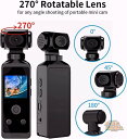 ウルトラ HD 防水アクションカメラ 4KポケットアクションカメラHD液晶画面270°回転可能なWifiミニスポーツカメラ防水ケース付きヘルメット旅行用
