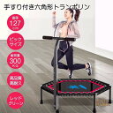 トランポリン 大人用 127cm 六角形 手すり付き ハンドル付き 耐荷重300kg 安全静音 子供用 大人用 運動 室内用 室内 あそび 家庭用 子供用 大人...