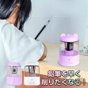 鉛筆削り 電動 小学生 鉛筆 ミニ 自動 充電式 子供 おしゃれ 静音 小型 ストップ キャラクター 鉛筆けずり えんぴつ削り 鉛筆削り器 女の子 男の子 us...