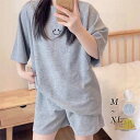 ルームウェア レディース 春夏 半袖 パジャマ 笑顔 ゆったり ショートパンツ 上下セット 可愛い 寝巻き セットアップ 冷房対策 部屋着 寝間着 韓国風 プレ...