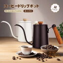 コーヒーポット 直火 コーヒーケトル コーヒードリップポット ドリップケトル 目盛付き 天然木柄 蓋付き 細口ドリップケトル 600ml ステンレス コーヒー器具 オフェス 北欧風 キャンプ カフェ 喫茶店 お茶用品 本格的なドリップ体験