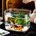 水槽 金魚鉢 おしゃれ 高透明 PET素材 大きいサイズ/特大サイズ 卓上 透明 鉢 鉢 テーブル 爬虫類 カニ 暮らし 亀 金魚 部屋 アクセサリー オフィス...
