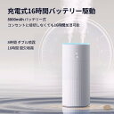 加湿器 卓上 大容量1L ダブル噴霧 上から給水 充電式加湿器 お手入れ簡単 省エネ 静音 加湿器 小型 超音波式 8000mAh大容量バッテリー 16時間連続...