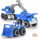 ショベルカー 建設車両 セット ブルドーザー ダンプトラック はたらく車 人気 重機 おもちゃ 工事建設 砂場遊び ビーチ プレゼント 男の子 女の子 3個セッ...
