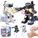 対戦ロボットセット ロボット おもちゃ 電動ロボット 2台セット 超カッコイイ バトルボクシングロボット 拳闘ロボット 対戦型 体感操作 体験リモコン 多機能 ラジコン 充電式 男の子 子ども ゲーム 誕生日 プレゼント 贈り物(4)