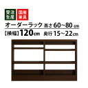 オーダーオープンラック収納 幅120cm(高さ60～80cm 奥行15cm～22cm) サイズオーダー シンデレラフィット カウンター下 窓下 食器棚 本棚 ピッタリ