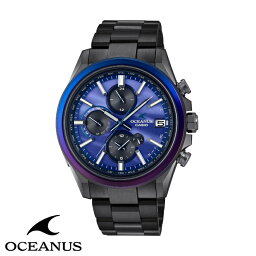 OCW-T4000AWB-2AJF CASIO OCEANUS | カシオ オシアナス ソーラー電波 アナログ チタン 軽い 金属アレルギー 防水 ブラック 日付 曜日 ソーラー 電波 メンズ おしゃれ ブランド おすすめ 日本製 ウォッチ 時計 正規品 メーカー保証3年