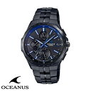 OCW-S5000B-1AJF CASIO OCEANUS Manta | カシオ オシアナス マンタ ソーラー電波 チタン 軽い 金属アレルギー アナログ 防水 ブラック黒 日付 曜日 ソーラー 電波 メンズ おしゃれ ブランド おすすめ 日本製 ウォッチ 時計 正規品 メーカー保証3年