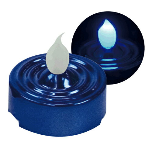 LEDキャンドルライトYuRa ブルー 発光色：青 CR2032電池x2個内蔵 【店内商品合計3 000円以上で送料無料】