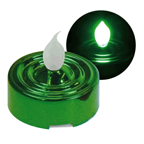 LED キャンドルライトYuRa（グリーン）（発光色：緑）(CR2032電池x2個付内蔵)【店内商品 ...