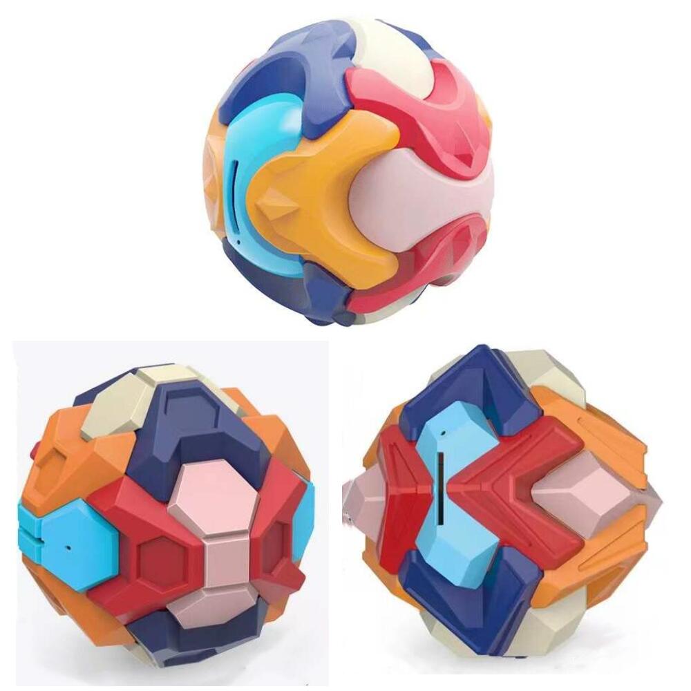 パズル キッズパズル パズルボール 組み立て式 貯金箱 知育玩具 子供 キッズ コイン入れ カラフル 積み木 ブロック 室内遊び 可愛い プレゼント クリスマス 誕生日 ギフト 組み立てパズル 3D立体パズル ボックス おもちゃ お祝い 新年 11.5×11.5×11.5cm 532