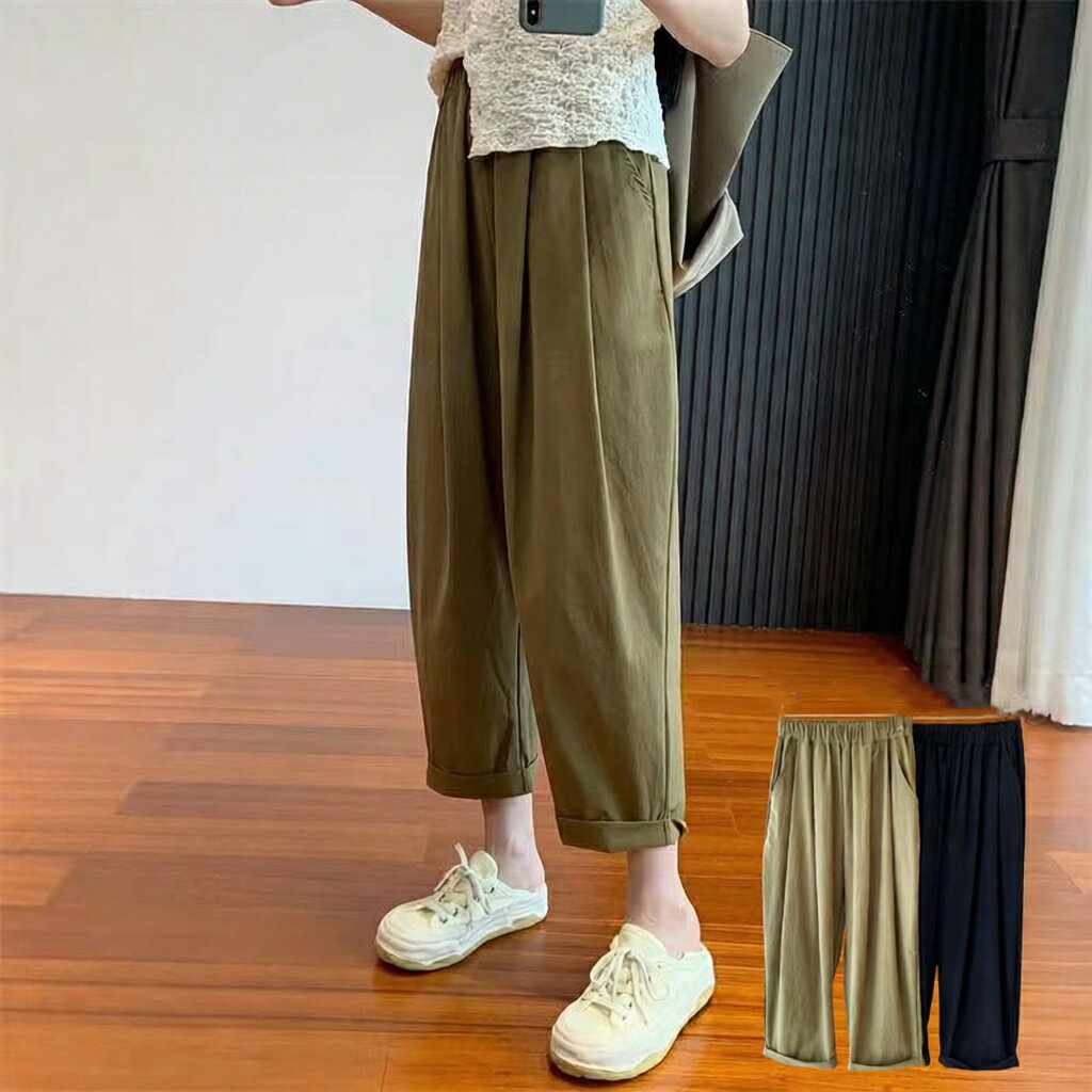 Rakuten - 長ズボン レディース パンツ 女性 大きめ 冷感 UVカット 虫よけ 涼しい 通気 散策 お出かけ 部屋着 通勤 普段着 日常 ポケット付き シンプル 無地 オリーブ ブラック 可愛い 上品 美脚 ウェストゴム 着脱しやすい 大きめ ゆったり 速乾 軽量 UVカット ワイドパンツ 夏 秋