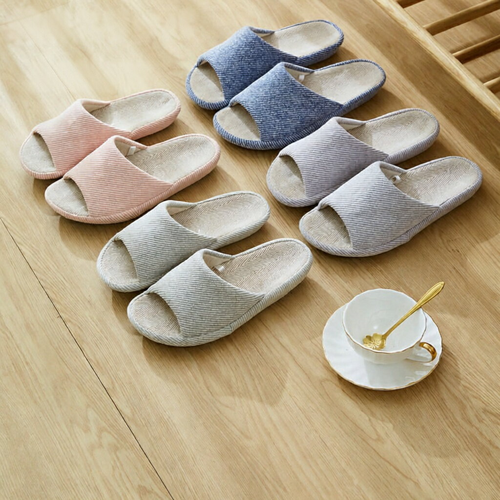 Rakuten - スリッパ 室内 麻 リネン ルームシューズ メンズ レディース 洗える 春 夏 秋 冬 抗菌 低反発入り 滑り止め コンフォート スリッパ スリムフィット おしゃれ 柔らかい 無地 上品 静音 履きやすい 前開き 自宅用 来客用 母の日 ギフト 22-26cm 0177