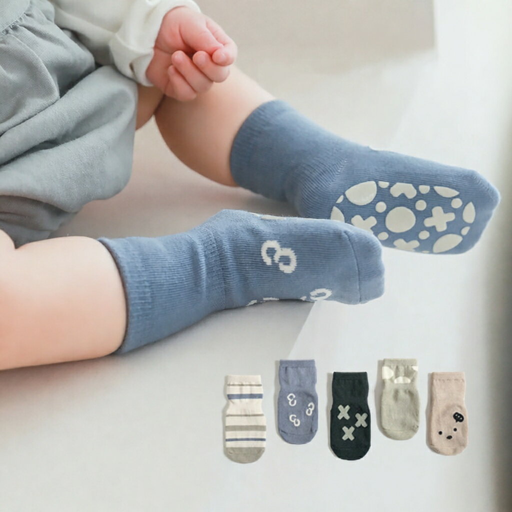 ベビー 靴下 5足組 男の子 女の子 滑り止め付き 幼児 靴下 ベビー ソックス 滑り止め 子供 靴下 かわいい 綿 男児 女児 ルームソックス キッズ 赤ちゃん 転倒防止 歩く練習靴下 コットン 柔らかい 無地 0歳 1歳 2歳 3歳 4歳 春夏秋冬 セット 355