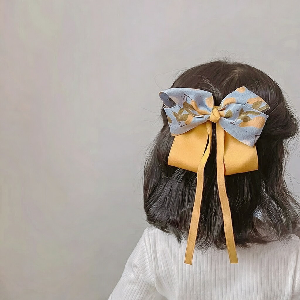 Rakuten - ヘアバレッタ ヘアアクセサリー リボン 4色 大きめ ヘアバレッタ おしゃれ 髪留め ヘアアレンジ シンプル パッチンどめ パッチン留め プチプラ パッチン ピン ヘアアクセ キッズ 髪飾り 人 JK 学生 子供 女の子 ヘアピン 大きめ レッド ネイビー ピンク イェロー