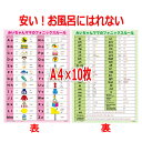 10%OFF まとめ買い A4フォニックスルール一覧表10枚入