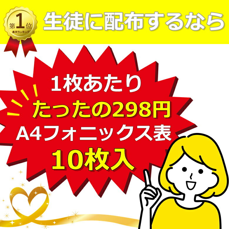 みいちゃんママの英語教室のまとめ買い 「英語教室向け みいちゃんママのA4フォニックス表 お得な10枚セット」 フォニックス応用編まで書かれているから単語がスラスラ読める。発音記号もマスターできる。初心者にぴったりの配布用フォニックス教材。英語学習教材。おうち英語自宅学習に最適な英語教材｜アングル2